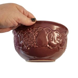 Temptations by Tara Fruit Basket Pattern Bowl Plum